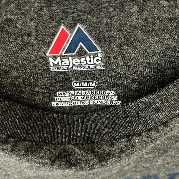 Majestic New England Patriots Football Long Sleeve Grey Tee Shirt - Picture 3 of 4